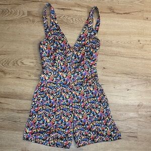Floral Multicolor Women's Romper